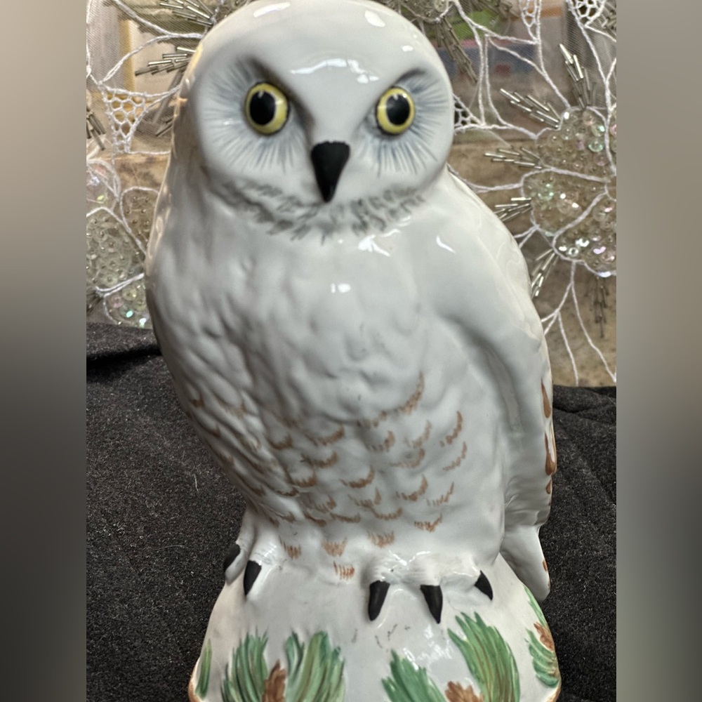 CROWN STAFFORDSHIRE BONE CHINA "SNOWY OWLS" BY BARBARA LINLEY ADAMS